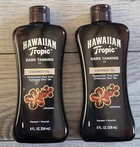 Hawaiian Tropic Dark Tanning Coconut Oil Nourishing Moisturizing - Lot Of 2 8oz - Picture 1 of 5