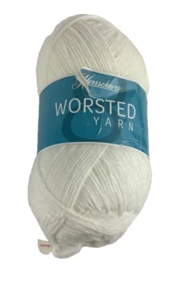 Herrschners Worsted Weight #4 Medium Yarn Color White Acrylic 8 oz 489 yards - Image 1 of 3