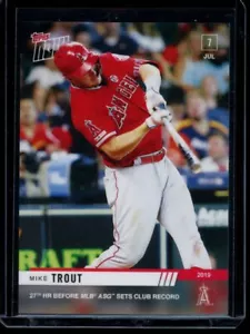 2019 Topps Now Mike Trout #487 SP Los Angeles Angels PR 326 - Foto 1 di 2