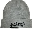 Antimosity Gray Winter Outdoor Beanie Hat Cap Skullcap OSFA Thrasher Skate Emo