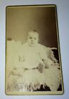 Rare Antique American Portrait of Adorable Chubby Cheek Baby CDV Photograph! 