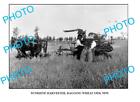OLD 6 x 4 PHOTO SUNSHINE HARVESTER BAGGING c1920 NSW