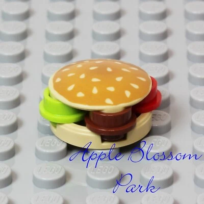NEW Lego Scooby-Doo HAMBURGER -Minifig Burger Food w/Sesame Seed Bun 75901 75904 - Image 1 of 4