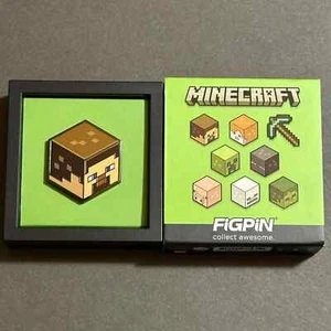 Minecraft FiGPiN Series 1 Steve Common Locked Mystery Pin BRAND NEW - Picture 1 of 2