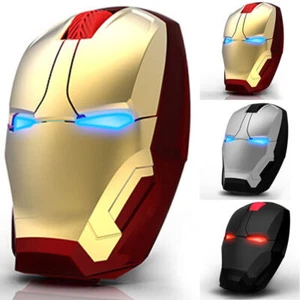 Marvel Avengers Iron Man Mini Wireless Mouse Computer Mice For Kid Boy Men Gift - Afbeelding 1 van 12