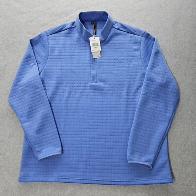 Adidas Sweatshirt Mens 2XL Blue DWR 1/4 Zip Golf Pullover NEW - Image 1 of 4