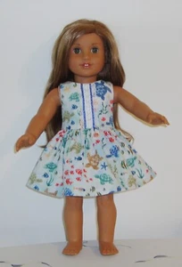 18" Doll Sea Turtle Print Dress (Fits American Girl) - New - Cute! - Picture 1 of 1