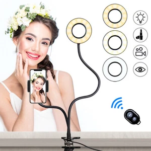 K&F Concept LED Selfie Ring Light With Phone Holder for Makeup and Live Stream - Picture 1 of 9