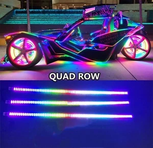 3pcs 2FT Quad Row Strip Symphony For Polaris Slingshot Car Truck Off-Road Lights - Picture 1 of 18