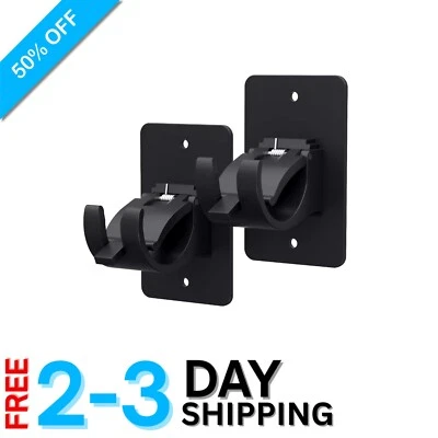 Soportes de barra de cortina autoadhesivos 2 piezas - sin instalación de taladro para elegancia Foto 1 de 4