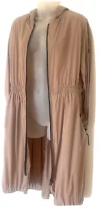 BELSTAFF Lightweight Pale Mushroom Pink Hooded Jacket RRP$980 Womens 42 Near New - Picture 1 of 12