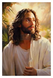 JESUS CHRIST OF NAZARETH CHRISTIAN PAINTING 4X6 PHOTO - Picture 1 of 4