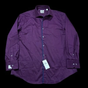 ryan seacrest distinction dress shirt men’s 16 1/2 purple slim fit casual NWT - Picture 1 of 6