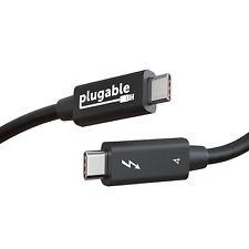 Plugable Thunderbolt 4 Cable [Thunderbolt Certified] 6.6Ft USB4 Cable with 100W 