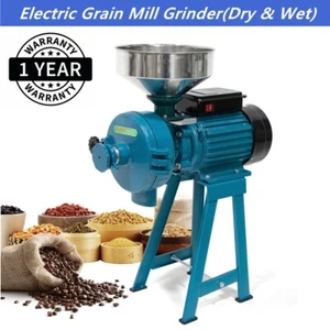 Upgrade 3000W Electric Grinder Wet&Dry Feed/Flour Mill Cereals Grain Corn Wheat - Picture 1 of 12