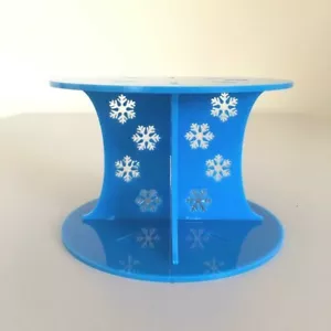 Pilares para pasteles/separadores de pasteles con diseño de copos de nieve congelados - muchos colores disponibles - Imagen 1 de 3