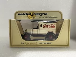 Y-2 1912 FORD MODEL T COCA COLA by "MATCHBOX MODELS OF YESTERYEAR" 1/35 SCALE - Picture 1 of 4