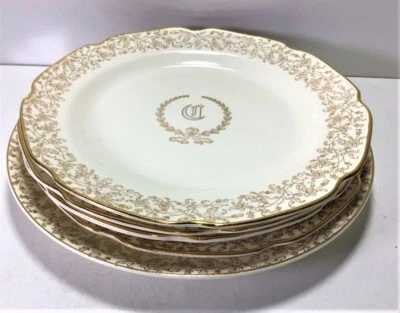 P77 Juego de 5 Platos de Pan de Cena Decorativos Steyson Oro 22 KT Diseño Vintage Foto 1 de 4