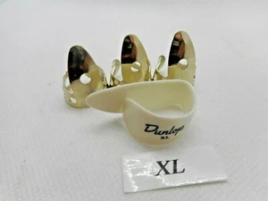 Dunlop 4 pc pick set EXTRA LARGE thumb pick & .025" nickel silver finger picks - Picture 1 of 6