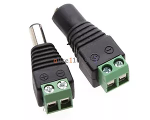 5Pairs Male Female 2.1x5.5mm DC Power Plug Jack Adapter Connector for CCTV - Picture 1 of 4