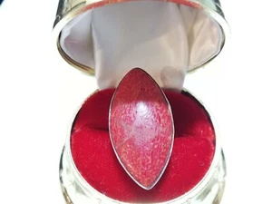 HERMOSO ANILLO DE PLATA DE LEY 925 CON CORAL ROJO TALLA 17,2 mm - Imagen 1 de 5