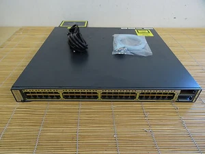 Cisco Catalyst WS-C3750E-48PD-EF 48x PoE 10Gbit Gigabit Switch C3K-PWR-1150WAC - Bild 1 von 1