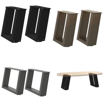 2x Tischgestell Tischbein U-Form Couchtischbeine Esstisch Möbel Untergestell  - Bild 1 von 4
