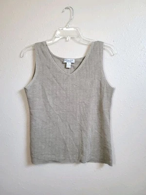 Due Per Due Collection Top Silk Linen Sleeveless Tank Women’s Casual Shirt Sz S - Image 1 of 4