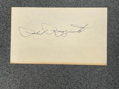 PHIL RIZZUTO Signed Cut 3 x 5 Index Card- JSA Authenticated Cert - MLB - Image 1 of 3