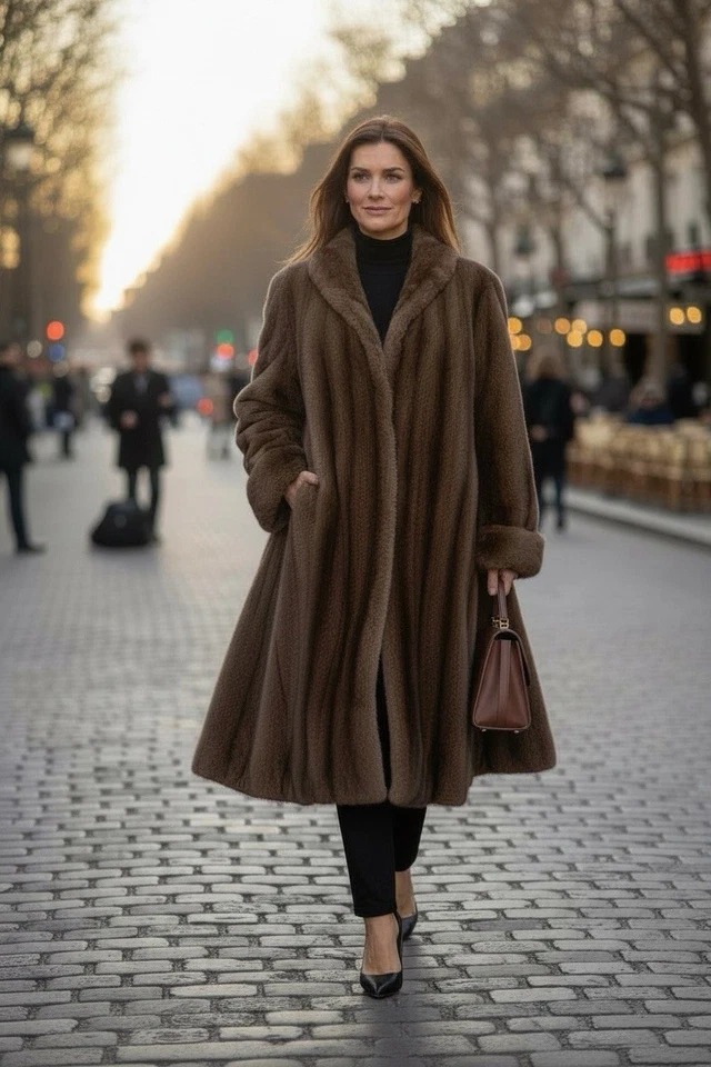 Fabuloso casaco swing guaxinim tosquiado vintage década de 1940 XL/XXL - Imagem 1 de 4