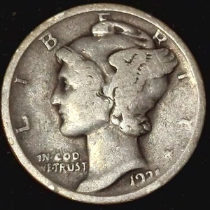 1921-P Mercury Silver Dime ~ SCARCE DATE ~ VG (NICE DIE ROTATION) - Picture 1 of 2