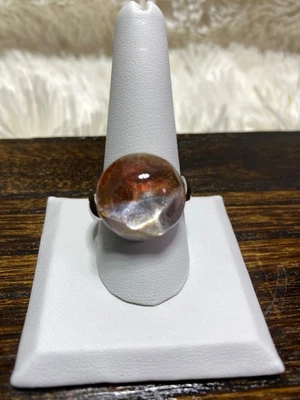 Custom Made Stainless Steel Water Ripple Ring - Image 1 of 2