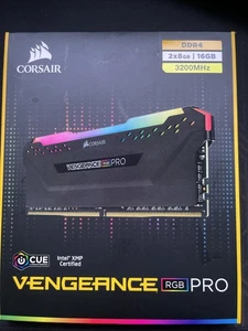 Corsair Vengeance RGB Pro 16GB (2x8) DDR4 RAM 3200MHz CMW16GX4M2C3200C16 - Picture 1 of 2