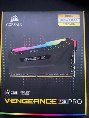 Corsair Vengeance RGB Pro 16GB (2x8) DDR4 RAM 3200MHz CMW16GX4M2C3200C16 - Image 1 of 2