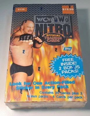 NEW! 1999 WCW nWo Nitro Topps Wrestling Cards 20 Pack Sealed Blaster Box WWE WWF - Image 1 of 4