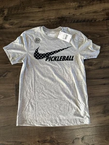 Nike Pickleball T-Shirt Grey/Black Size Mens Small New With Tags M11843 - Picture 1 of 4