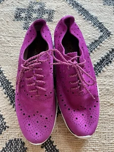 $200 Nuevos Zapatos Oxford Zerogrand Cole Haan Gamuza Magenta Talla 6B - Imagen 1 de 5