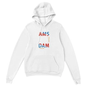 Sudadera con Capucha Amsterdam Friesland Tipografía Diseño Gráfico Moderno - Imagen 1 de 2