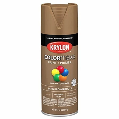Botas marrones 12 oz Krylon K05559007 COLORmaxx pintura e imprimación pintura en aerosol, satinado Foto 1 de 4