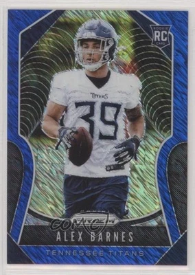 2019 Panini Prizm Rookies Blue Shimmer Prizm /10 Alex Barnes #377 Rookie RC - Image 1 of 2