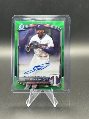 Sebastian Walcott 2025 Bowman Green Lava Refractor Auto /99 - Image 1 of 2
