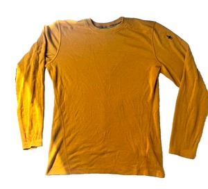 Smartwool Shirt Men's Medium Merino Wool Long Sleeve Crew Baselayer Mustard Gold - Picture 1 of 11
