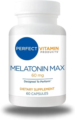 60 mg de melatonina extra fuerte MAX - alta dosis de melatonina asegura un suministro amplio o Foto 1 de 4