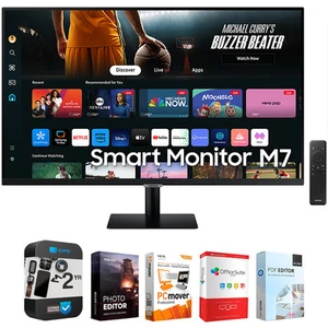 Samsung 32" Smart Monitor M7 (M70D) 4K w/ Streaming TV + 2 Year Protection Pack - Picture 1 of 12