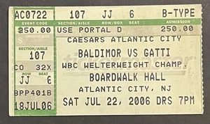 2006 ARTURO GATTI VS CARLOS BALDOMIR WBC TITLE FIGHT ATLANTIC CITY TICKET STUB - Picture 1 of 2