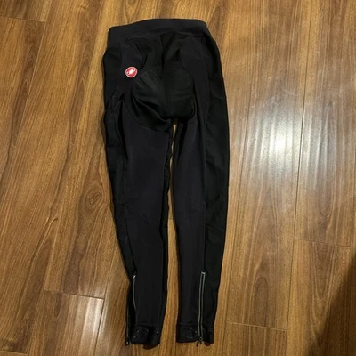 Castelli Cycling Pants Men’s Med Pant Commuter Zipper Leg Black Padded Riding - Image 1 of 4