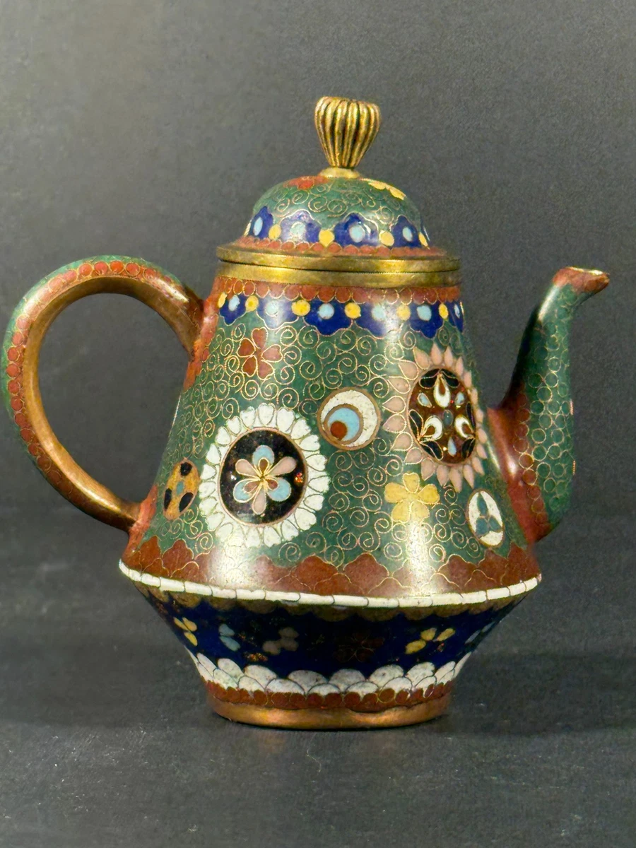 景泰蓝古董日本茶壶| eBay