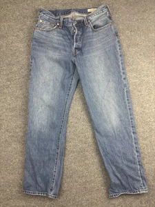 Levis 501 90s Jeans Herren 29x30 Blau Selvedge Denim Button Fly Straight Leg BIG E - Bild 1 von 13