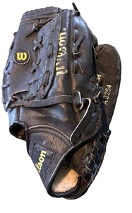 Vintage Deion Sanders Wilson Baseball Handschuh Rechtshänder schwarz 11" A2254 Leder - Bild 1 von 14