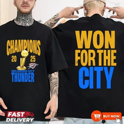 Oklahoma City Thunder NBA Final Champion 2025 TShirt - Multicolors, Full Size - Image 1 of 4